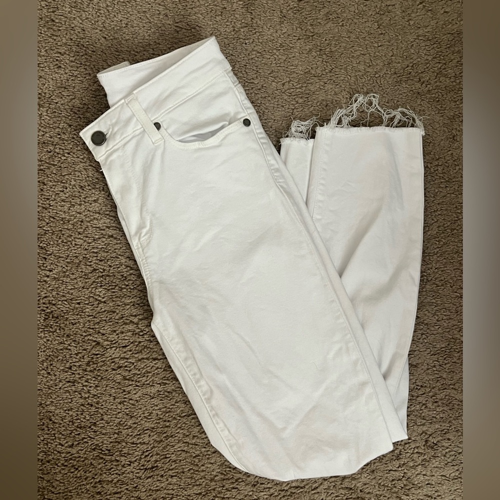 Paige Verdugo Crop White Jeans